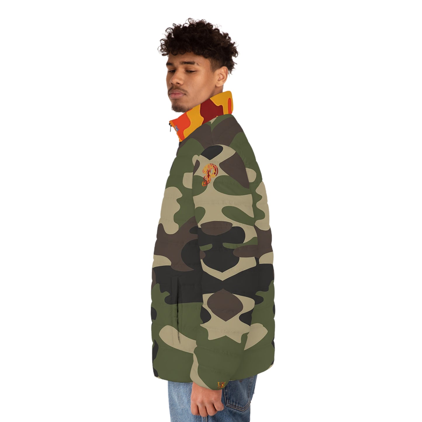 UNO PANTHA Men's Puffer Jacket (AOP) Camo Collection