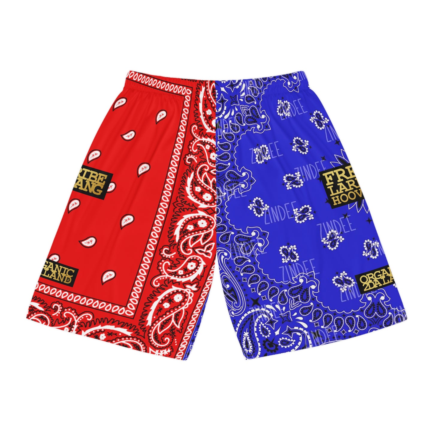 UNO ORGANIC TRIBE=GANG FREE LARRY HOOVER Basketball Shorts (AOP)