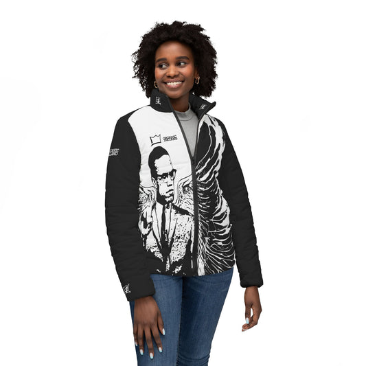 UNO ORGANIC ANGEL MALCOLM FREE LARRY HOOVER Women’s Puffer Jacket (AOP)
