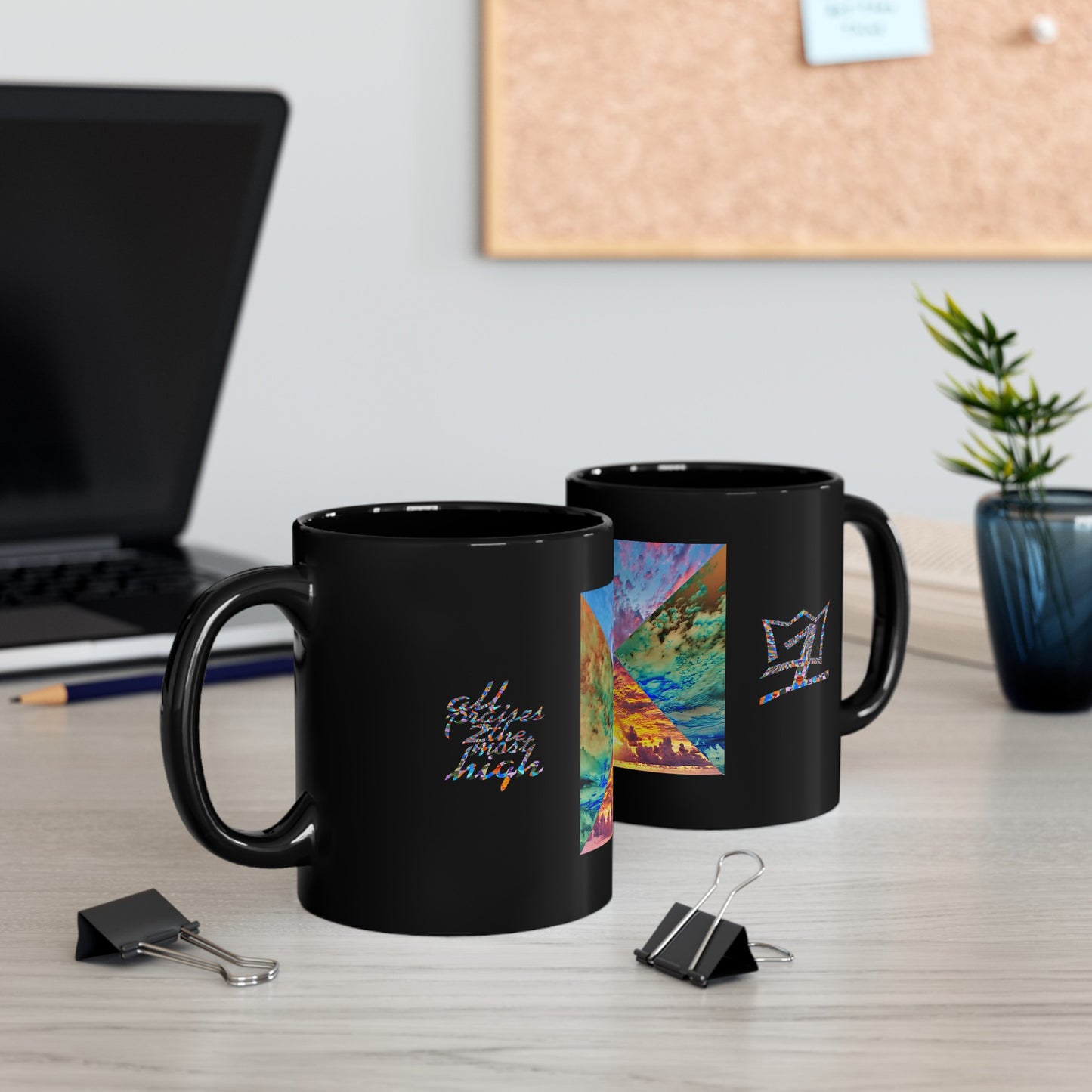UNO ABSTRACT Black Mug (11oz, 15oz)