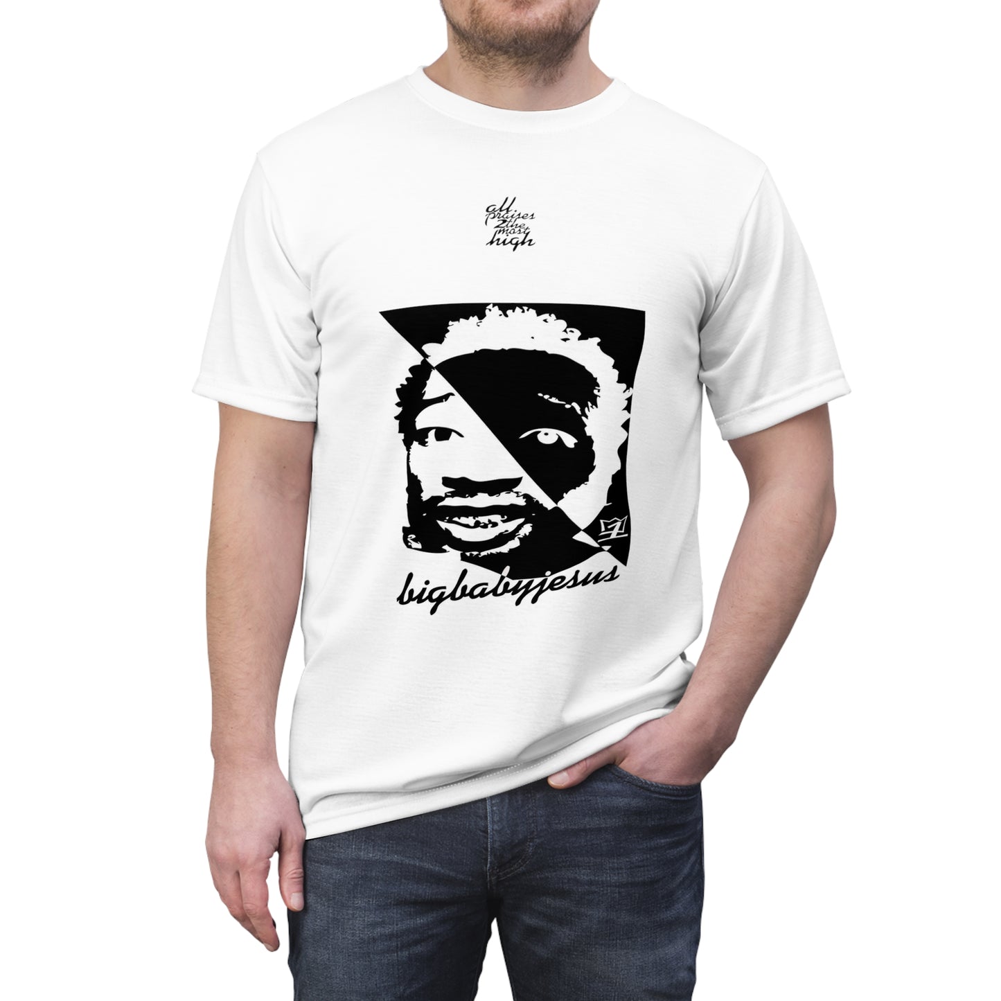 UNO LOVEBLACKLIVES BIGBABYJESUS Unisex Cut & Sew Tee (AOP)