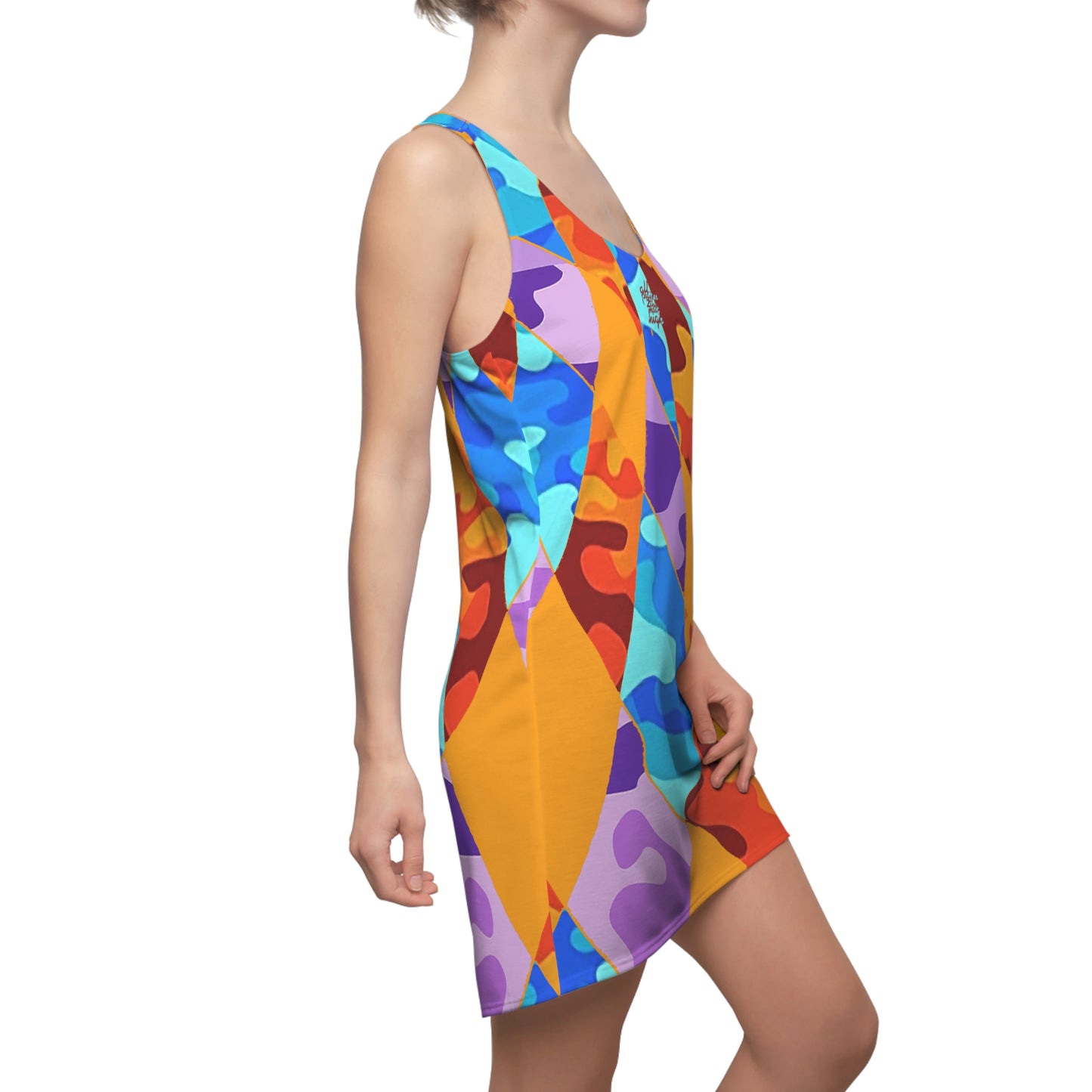 UNO ABSTRACTS Women's Cut & Sew Racerback Dress (AOP)