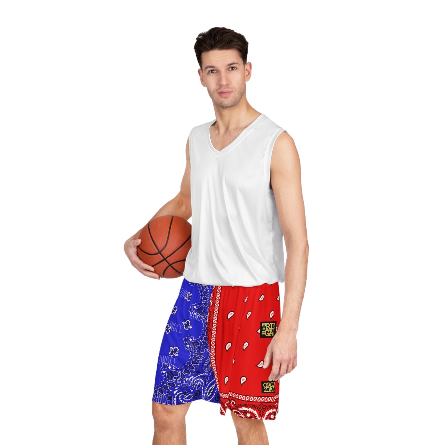 UNO ORGANIC TRIBE=GANG FREE LARRY HOOVER Basketball Shorts (AOP)