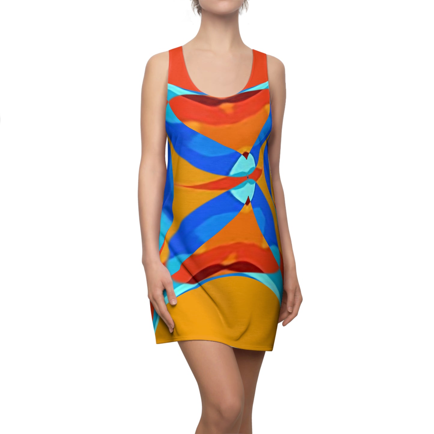 UNO ABSTRACTS Women's Cut & Sew Racerback Dress (AOP)
