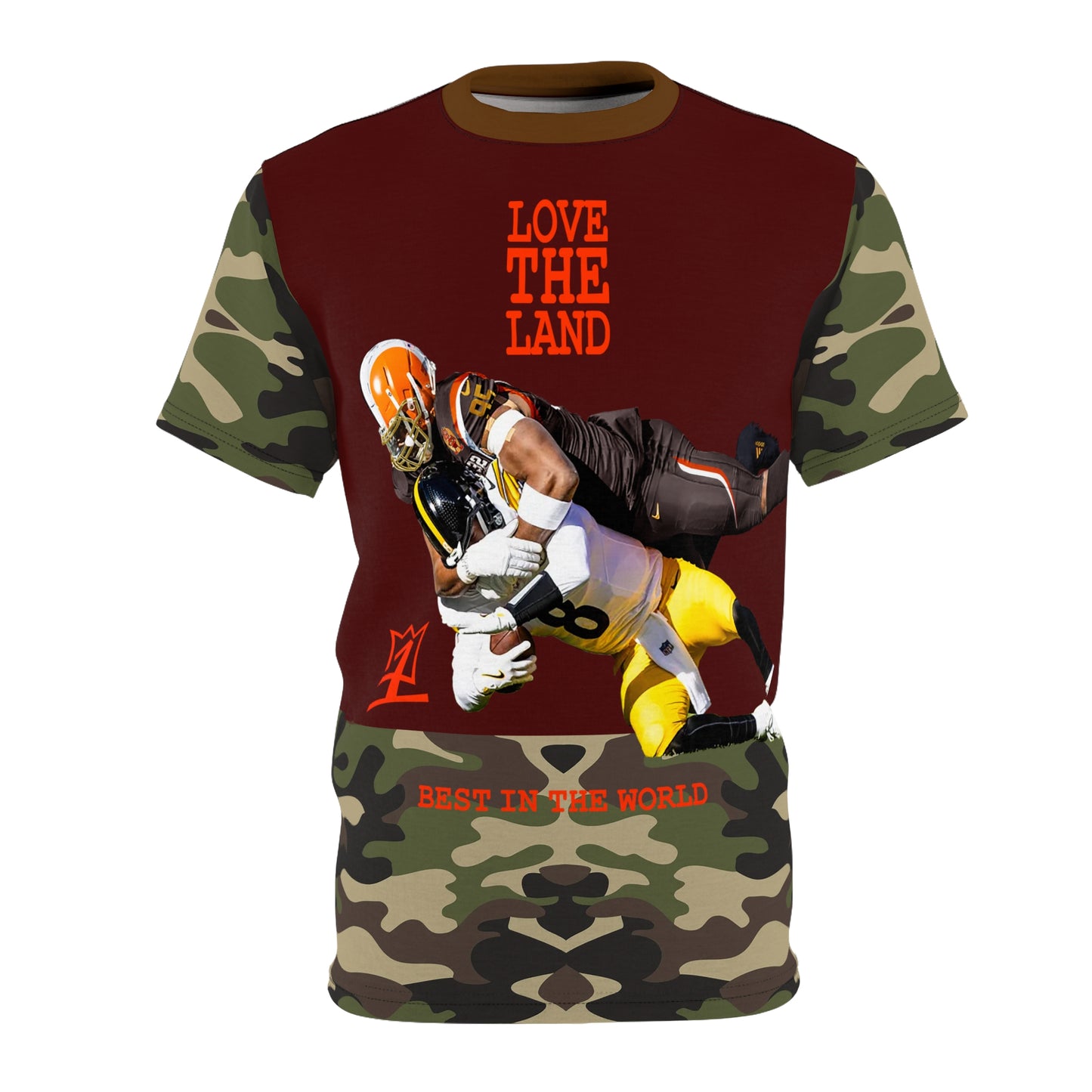 UNO LOVETHELAND BEST IN THE WORLD Unisex AOP Cut & Sew Tee Camo Collection