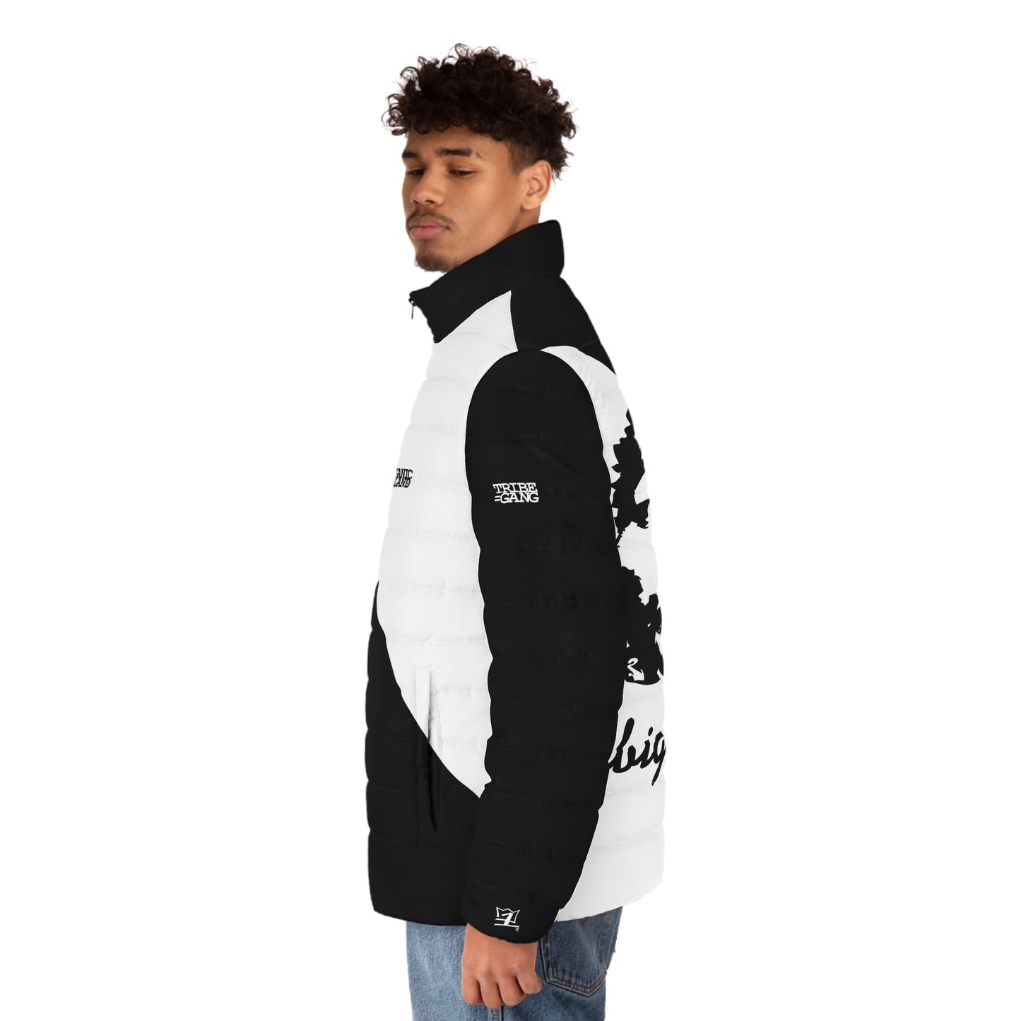 UNO ORGANIC TRIBE=GANG BIGBABYJESUS Men's Puffer Jacket (AOP)