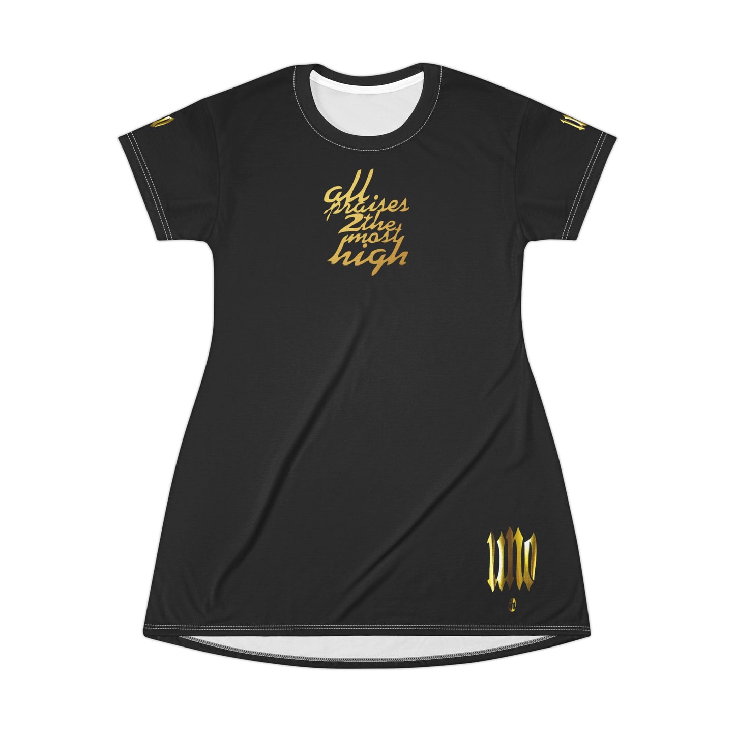 UNO ALL PRAISES All Over Print T-Shirt Dress