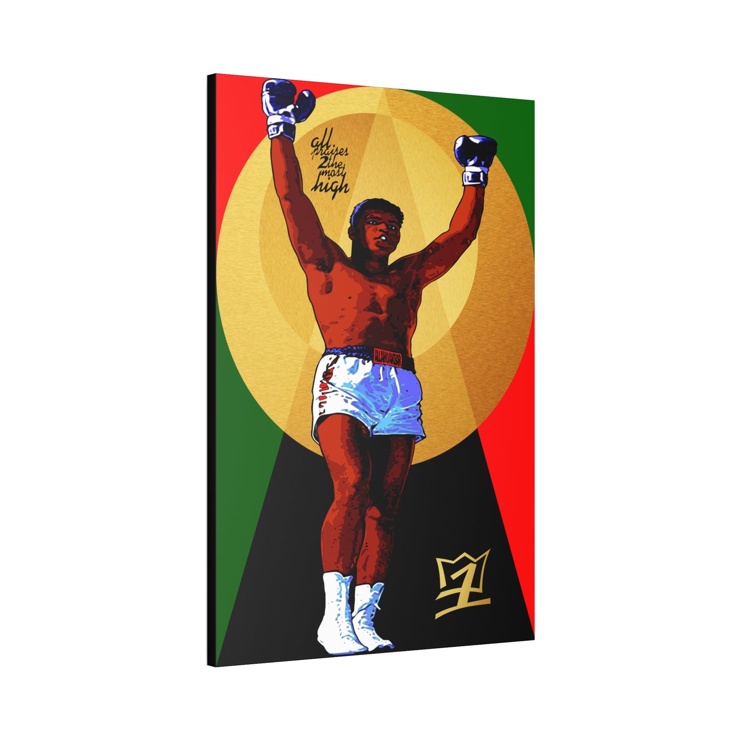 UNO LOVEALI Cassius Clay Was A Bad MF 40x60 Canvas Stretched, 1.5''