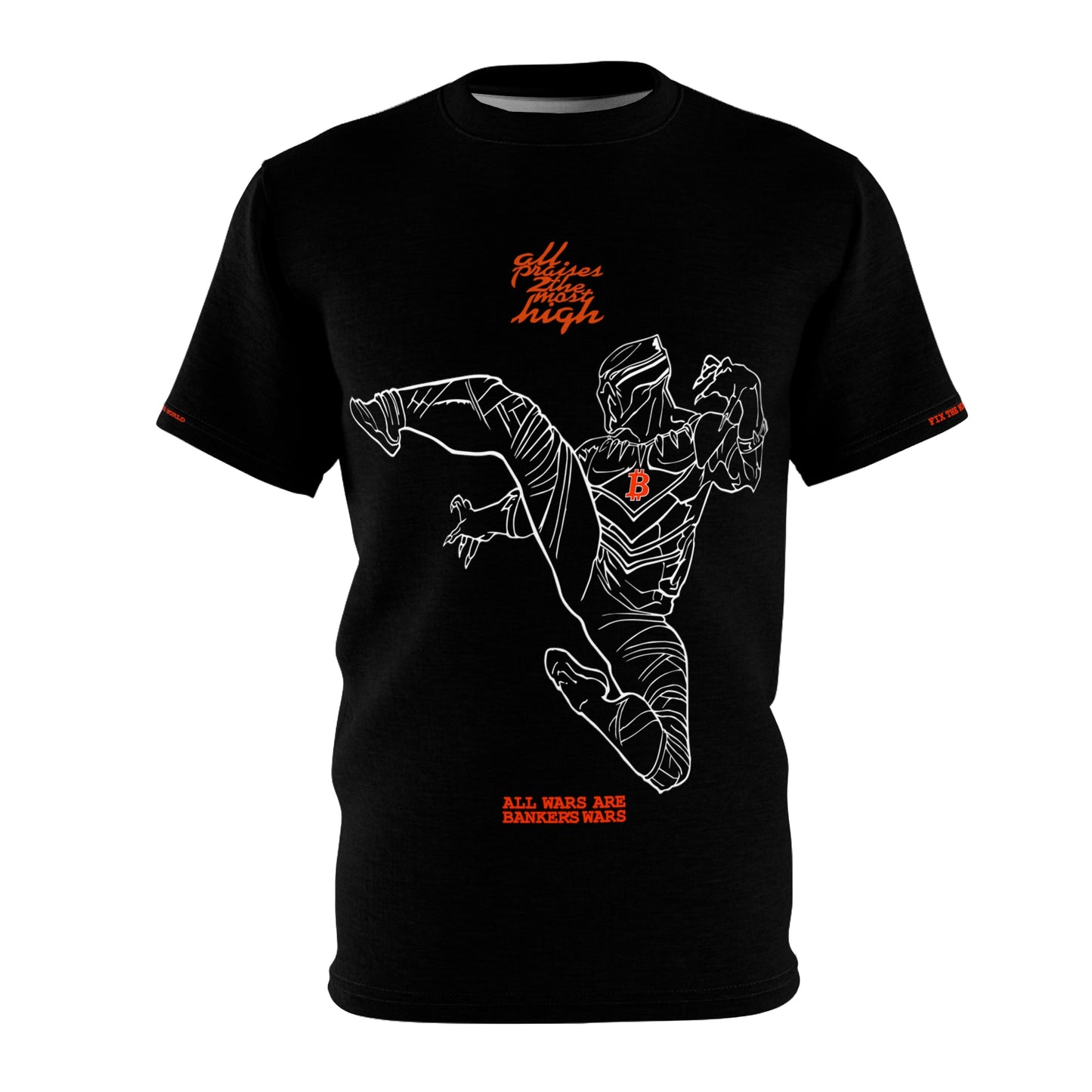 UNOBTCPANTHA ALL WARS ARE BANKER'S WARS Unisex AOP Cut & Sew Tee