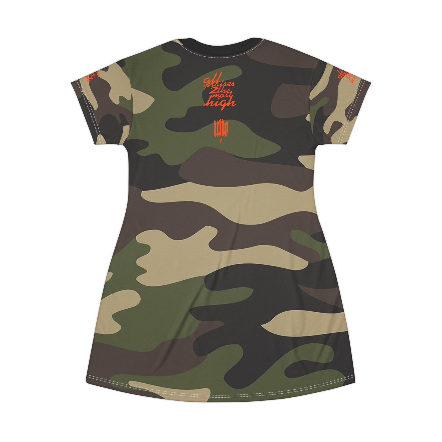 UNO ALL PRAISES All Over Print T-Shirt Dress