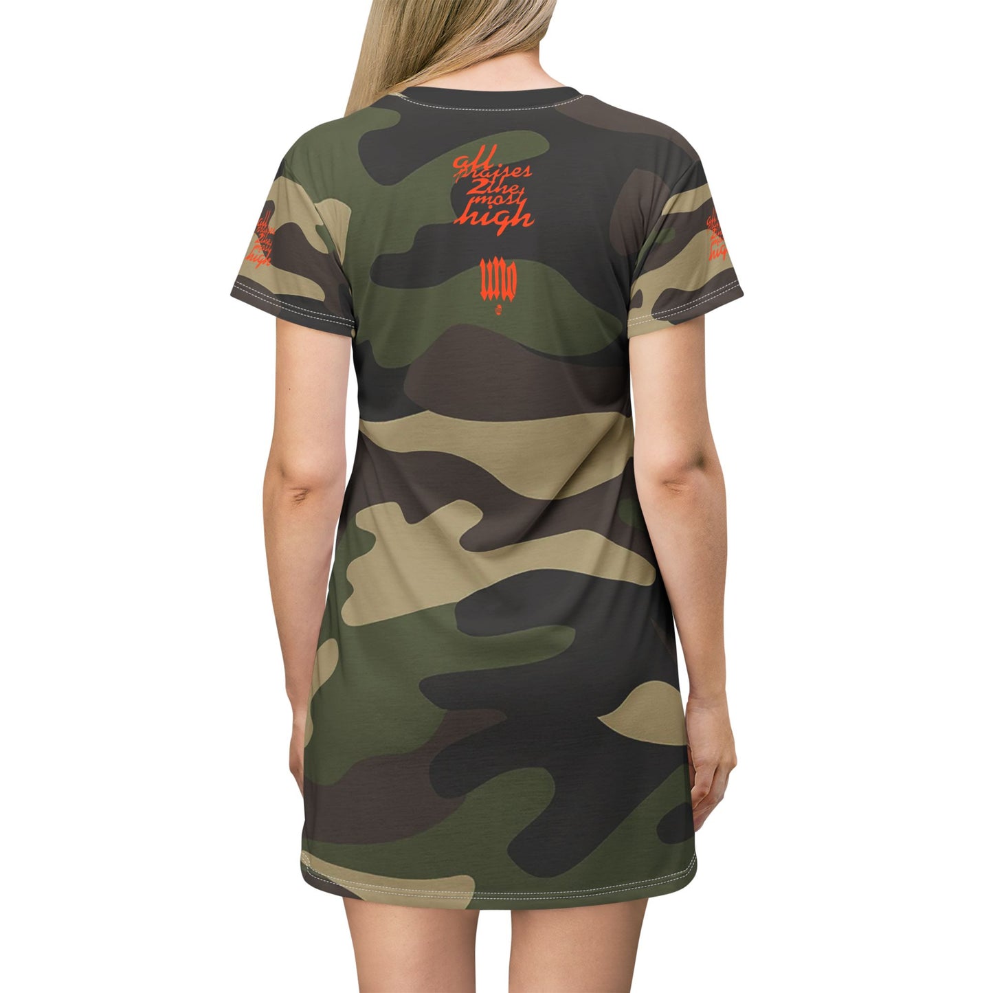 UNO ALL PRAISES All Over Print T-Shirt Dress