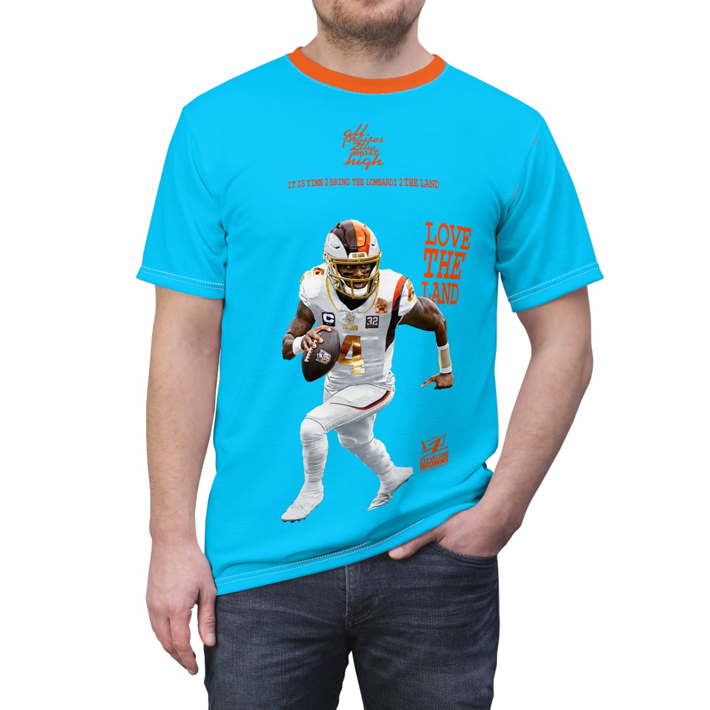 UNO LOVETHELAND LOVEDABROWNS Unisex Cut & Sew Tee (AOP)