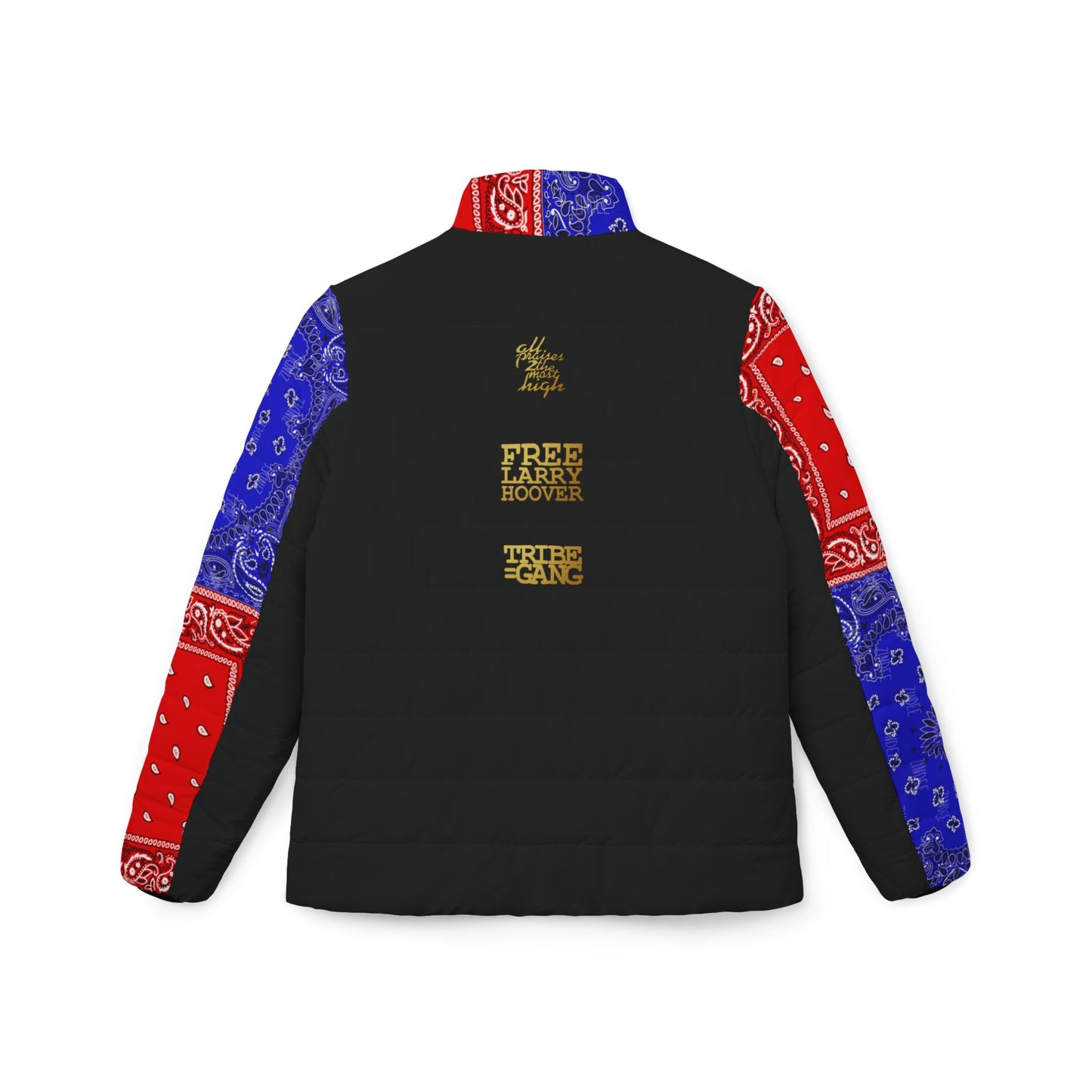 UNO ORGANIC TRIBE=GANG FREE LARRY HOOVER Women’s Puffer Jacket (AOP)