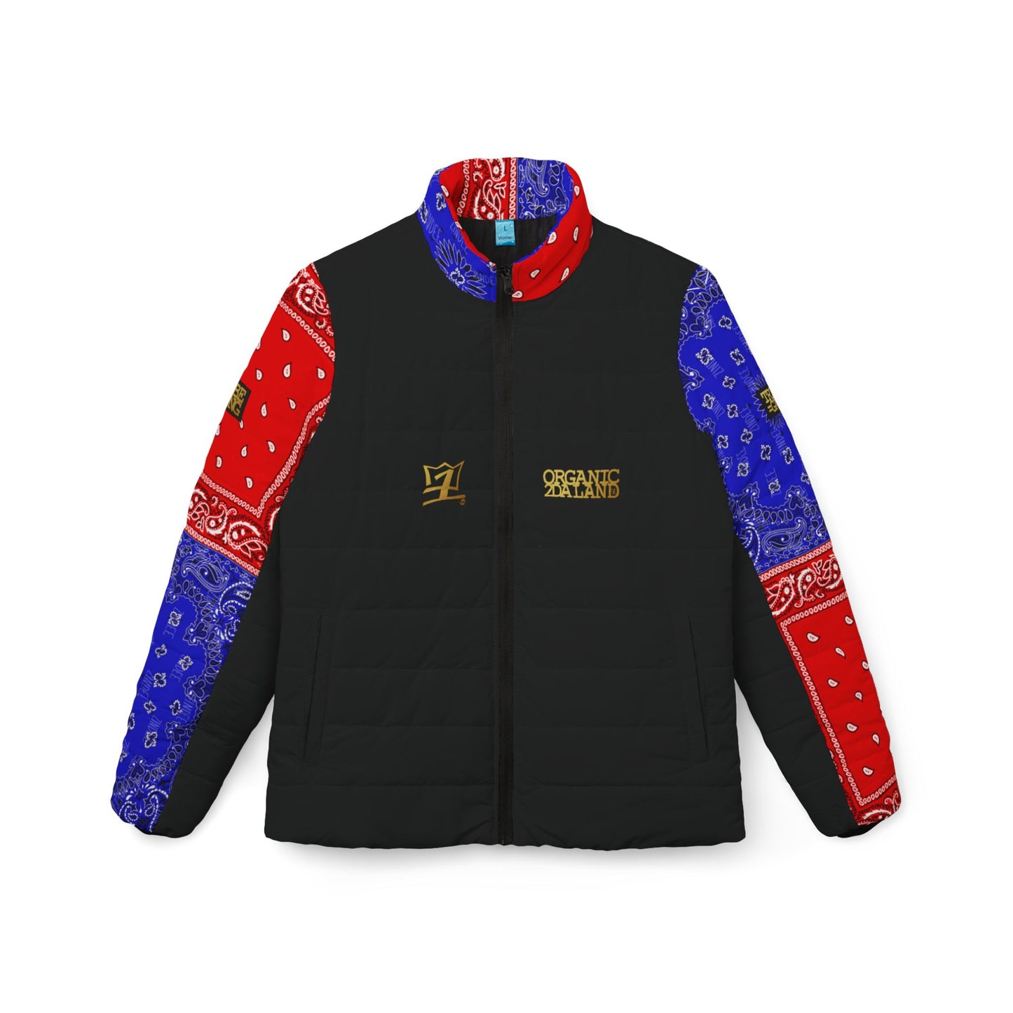UNO ORGANIC TRIBE=GANG FREE LARRY HOOVER Women’s Puffer Jacket (AOP)