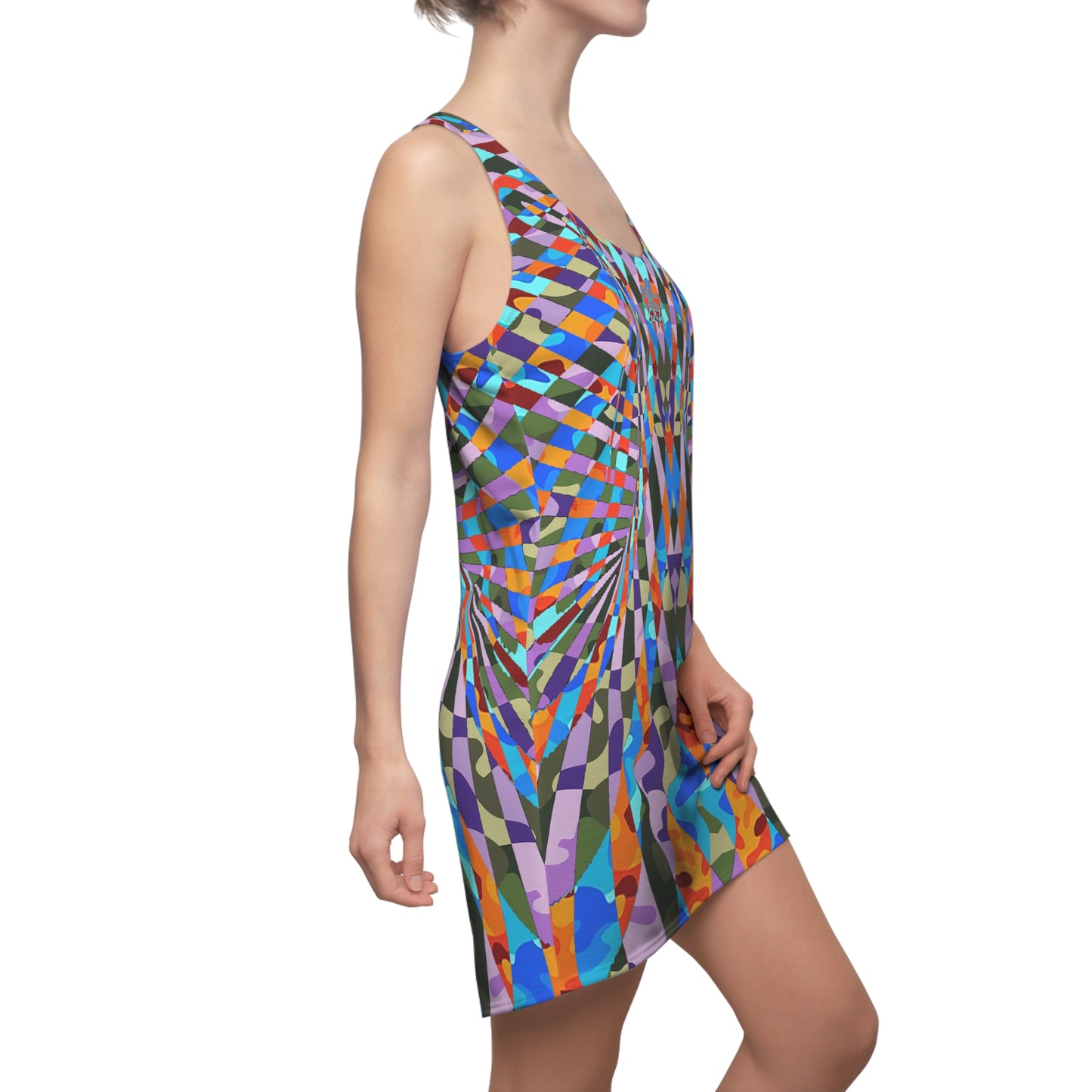 UNO ABSTRACTS Women's Cut & Sew Racerback Dress (AOP)