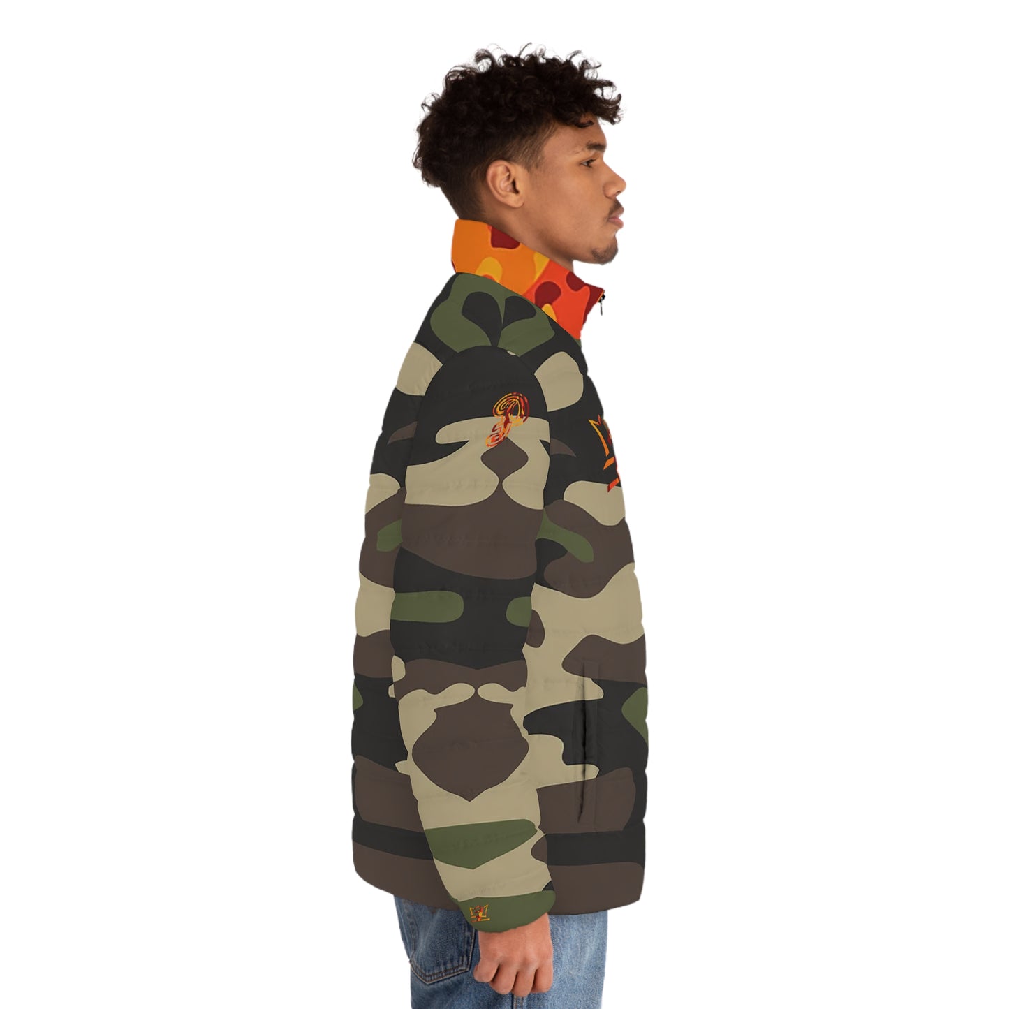 UNO PANTHA Men's Puffer Jacket (AOP) Camo Collection