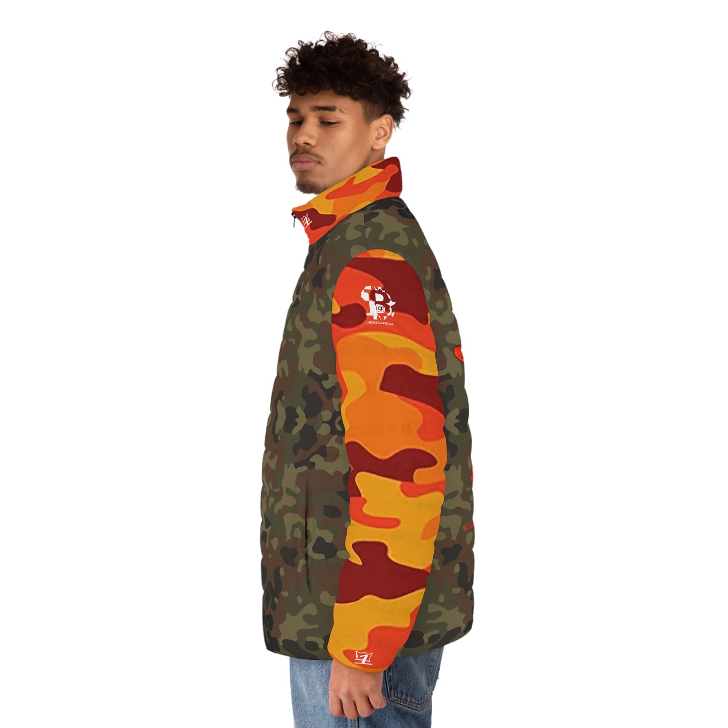 UNO BTCPANTHA BTCPANTHA Men's Puffer Jacket (AOP) Camo Collection