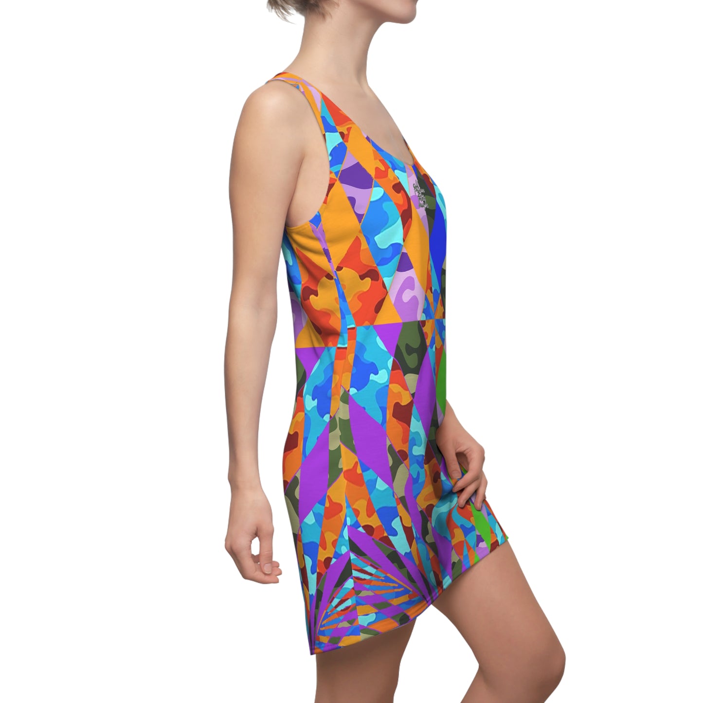 UNO ABSTRACTS Women's Cut & Sew Racerback Dress (AOP)