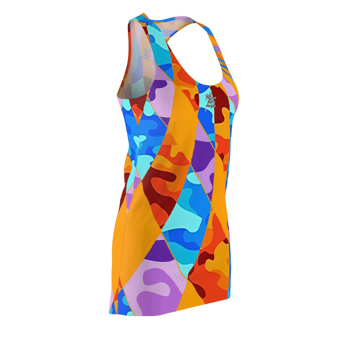 UNO ABSTRACTS Women's Cut & Sew Racerback Dress (AOP)