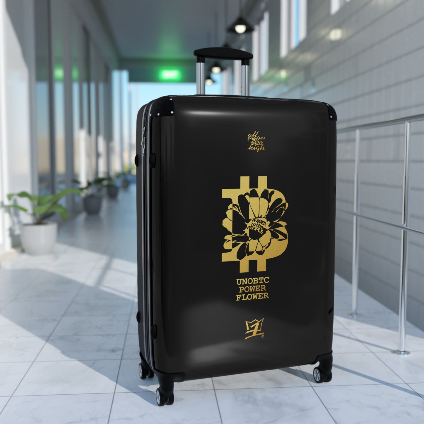 UNOBTCPOWERFLOWER Suitcases