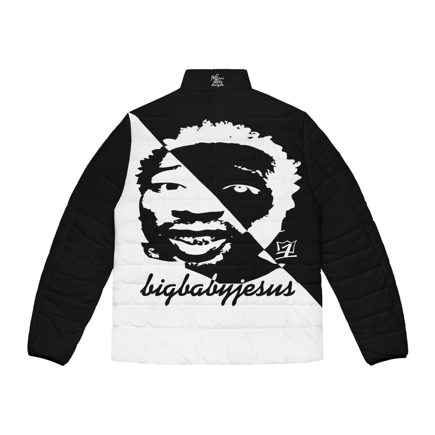 UNO ORGANIC TRIBE=GANG BIGBABYJESUS Men's Puffer Jacket (AOP)