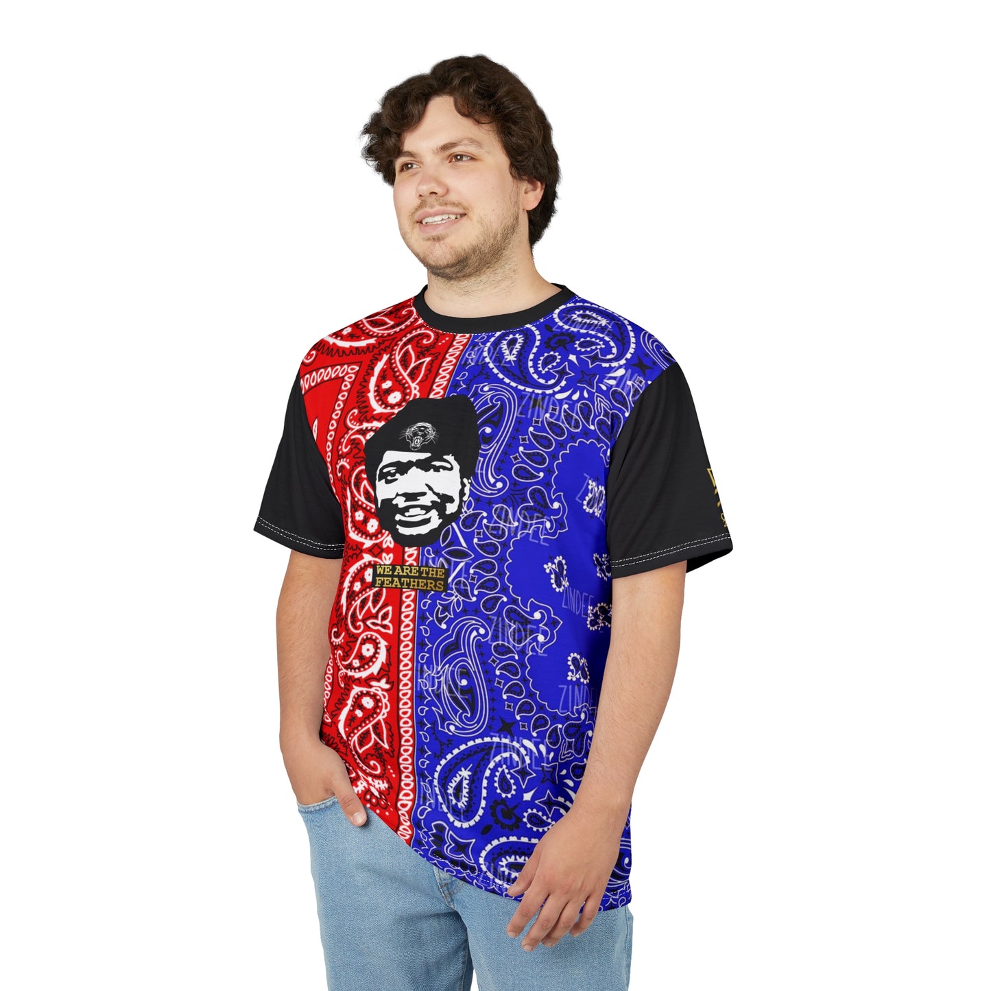 UNO ORGANIC WE ARE THE FEATHERS FREDIS4EVA Unisex Cut & Sew Tee (AOP)
