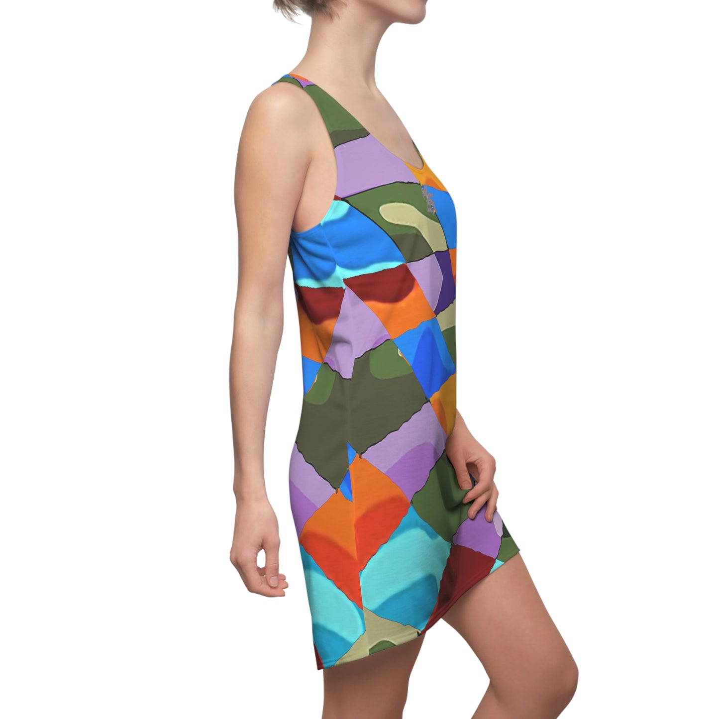 UNO ABSTRACTS Women's Cut & Sew Racerback Dress (AOP)