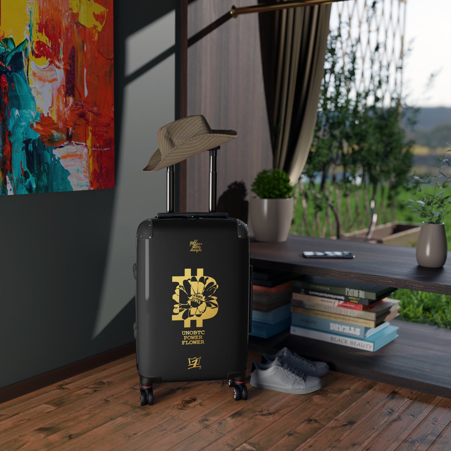 UNOBTCPOWERFLOWER Suitcases