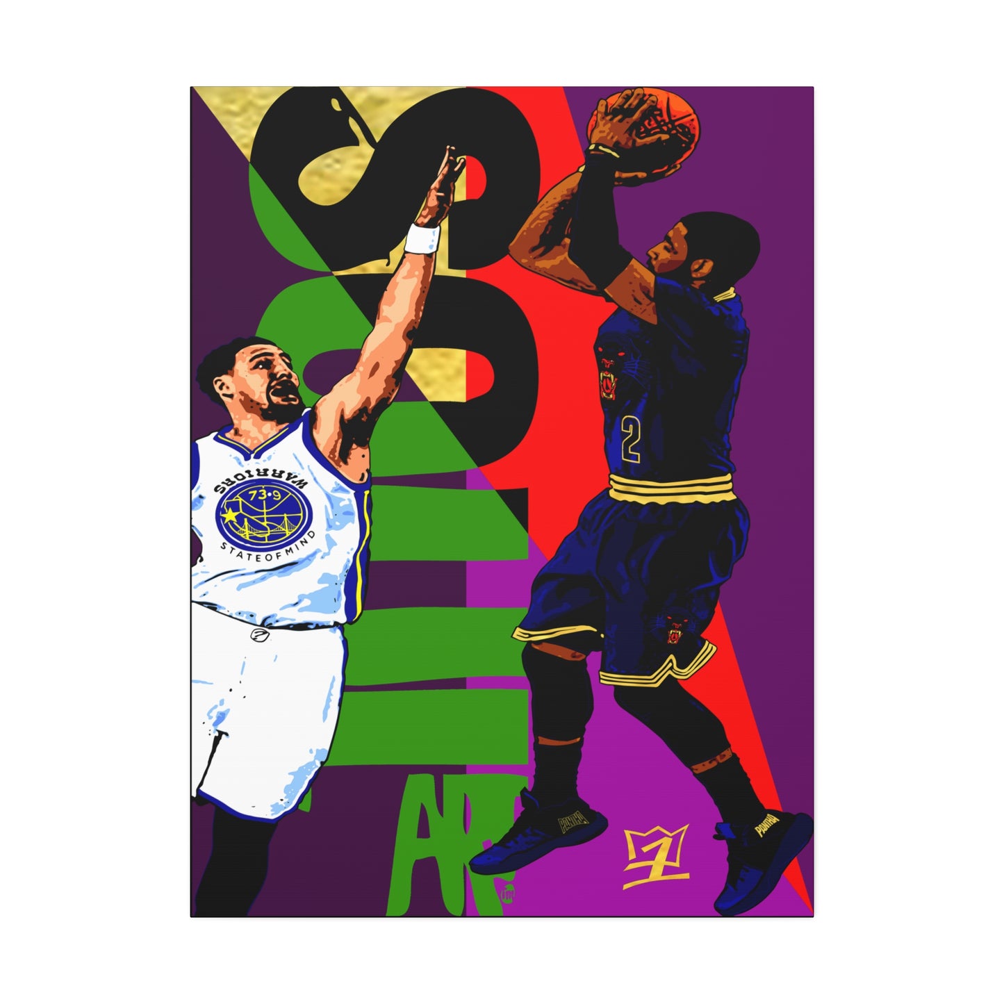 UNO KYRIECAN'TBEFADED 41GM5 SoulArt Warriors State of Mind 36x48 Canvas Stretched, 1.5''