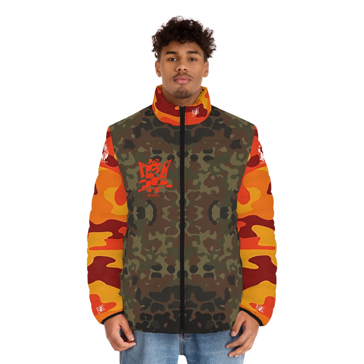 UNO BTCPANTHA BTCPANTHA Men's Puffer Jacket (AOP) Camo Collection