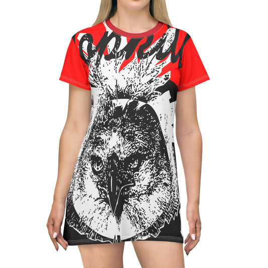 UNO LOVEHARPY STOPKILL'N  All Over Print T-Shirt Dress