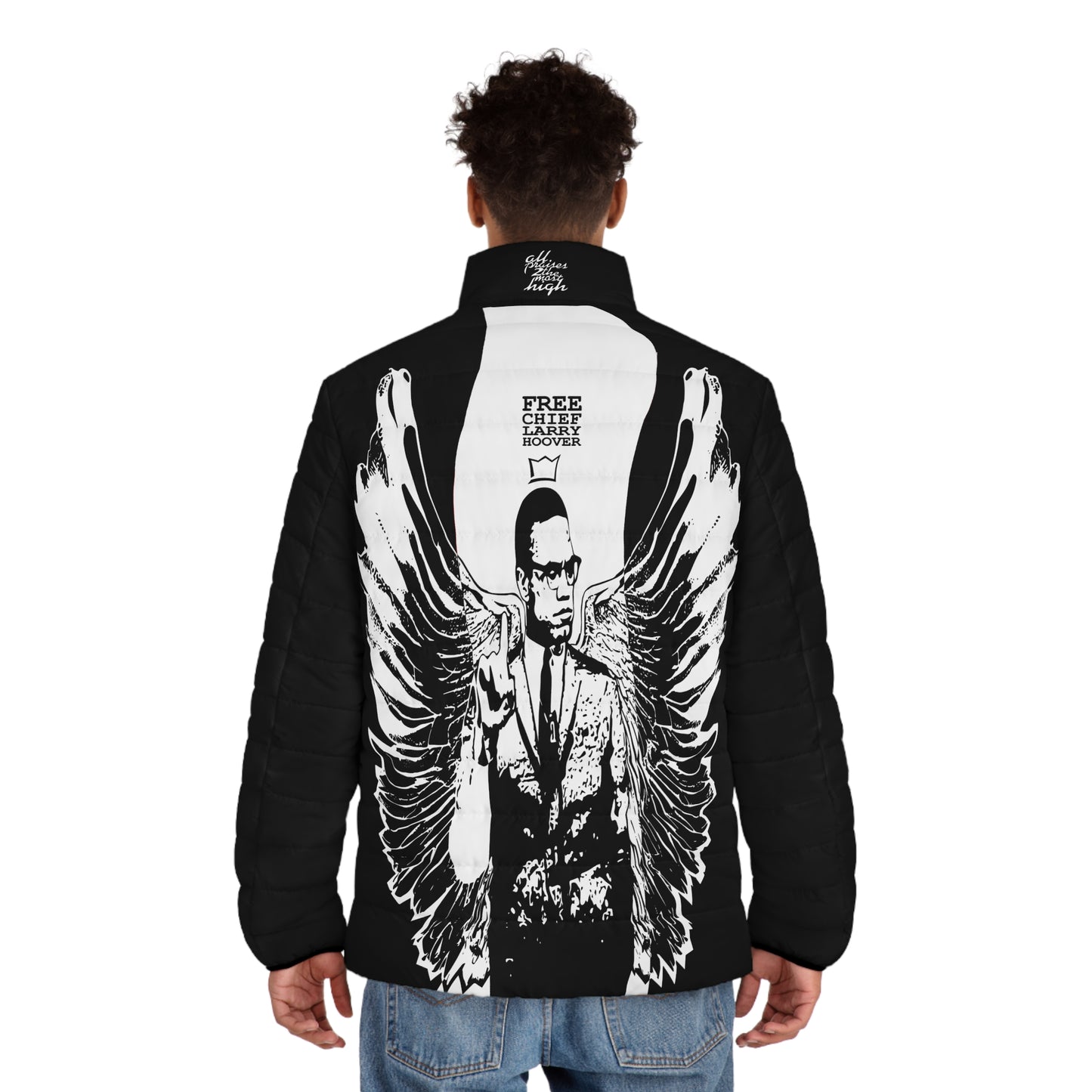 UNO ORGANIC ANGEL MALCOLM Men's Puffer Jacket (AOP)