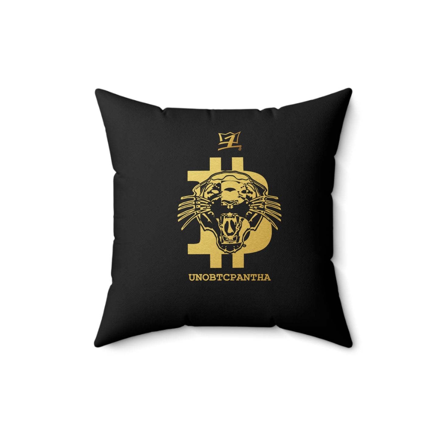 UNOBTCPANTHA Faux Suede Square Pillow