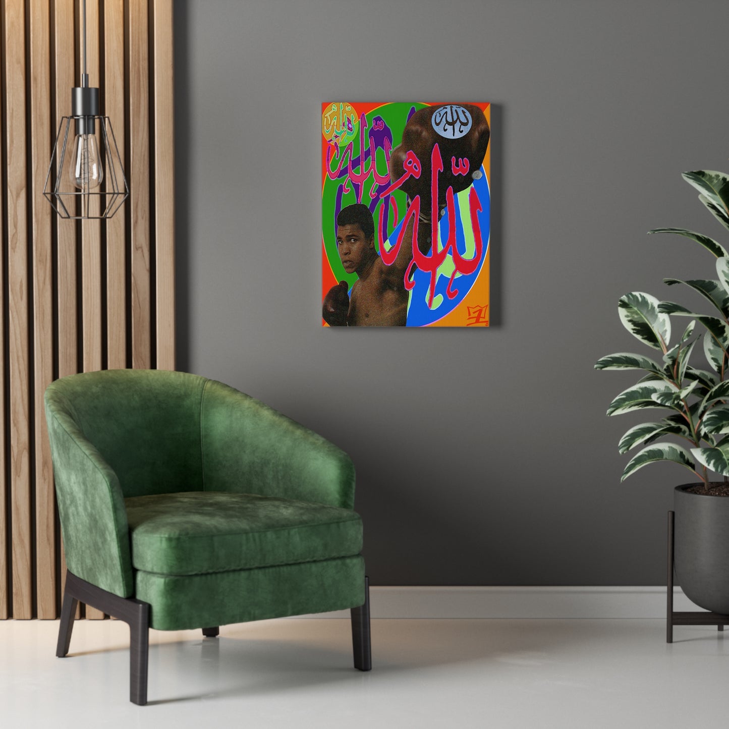 UNO ORGANIC ALLAH U AKBAR THE CHAMP IS HERE Stretched Canvas