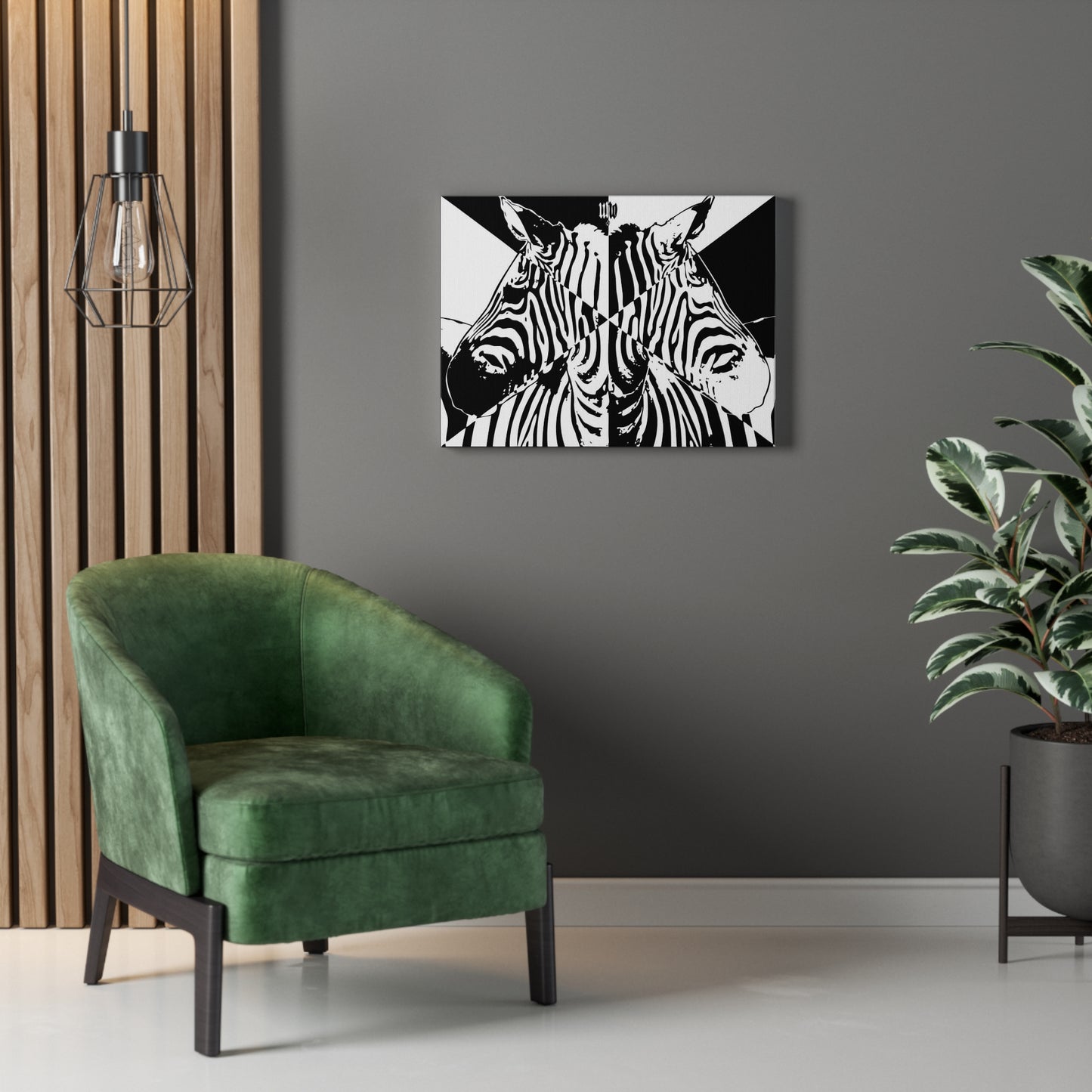 UNO STOPKILLN' LOVEZEBRA 16'x12', 24'x18', 30'x24' Stretched Canvas
