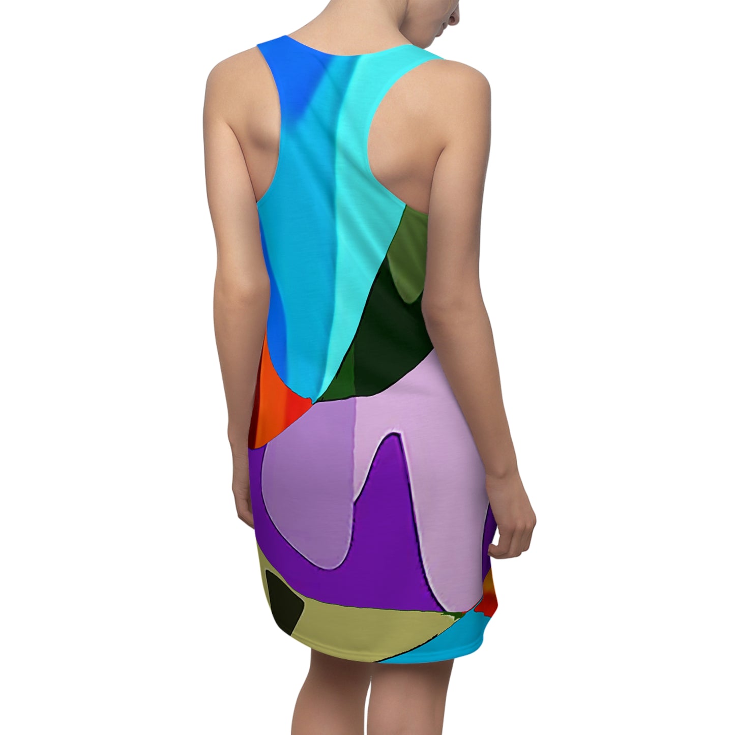 UNO ABSTRACTS Women's Cut & Sew Racerback Dress (AOP)