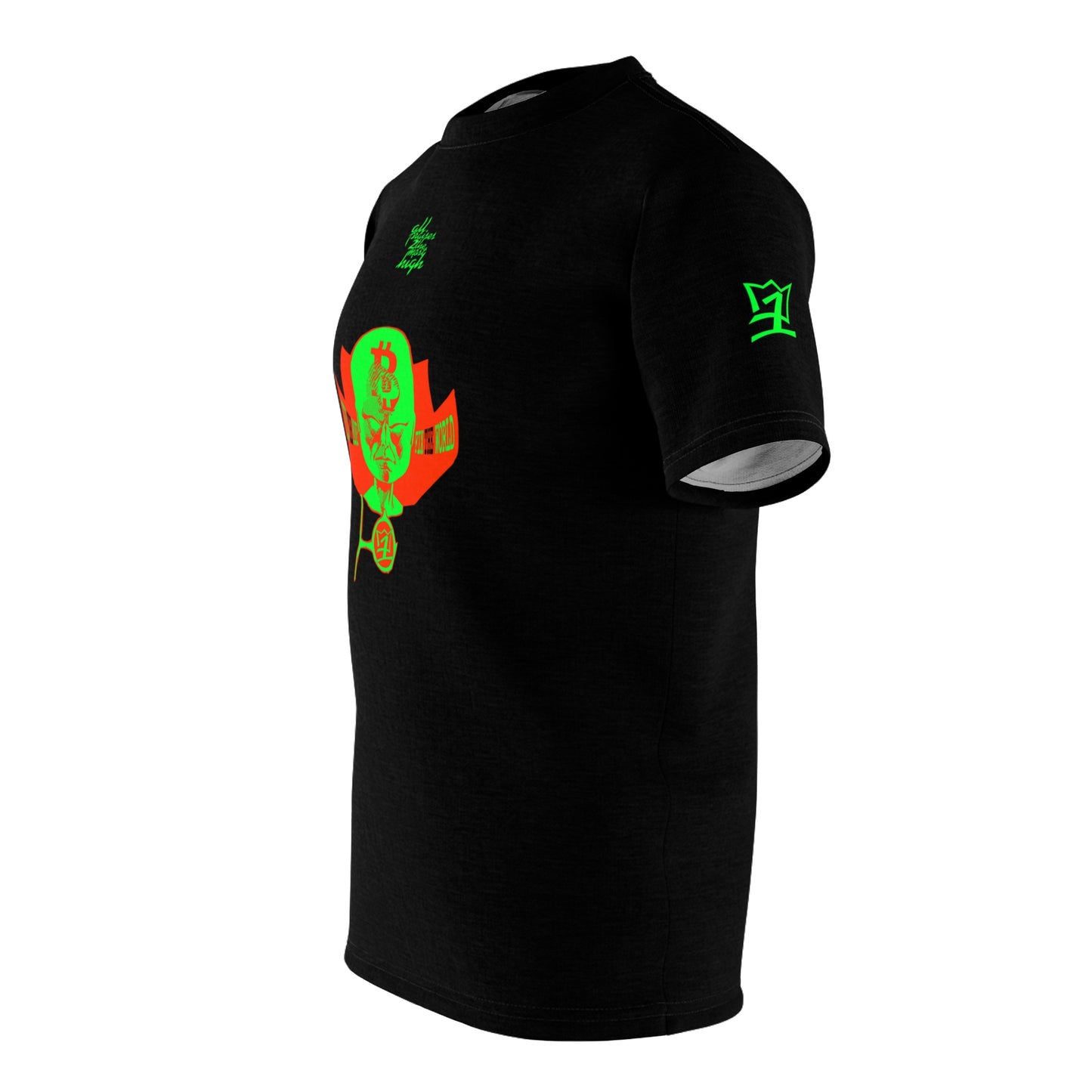 UNOBTC FIX THE MONEY FIX THE WORLD Unisex Cut & Sew Tee (AOP)