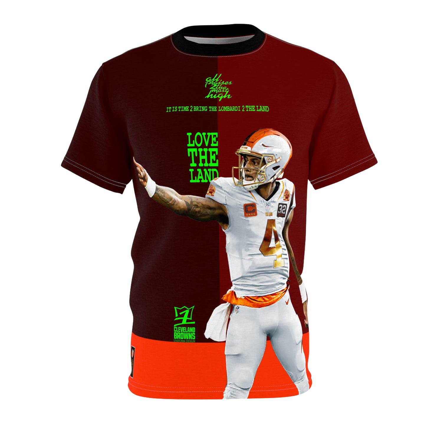 UNO LOVETHELAND LOVEDABROWNS Unisex Cut & Sew Tee (AOP)