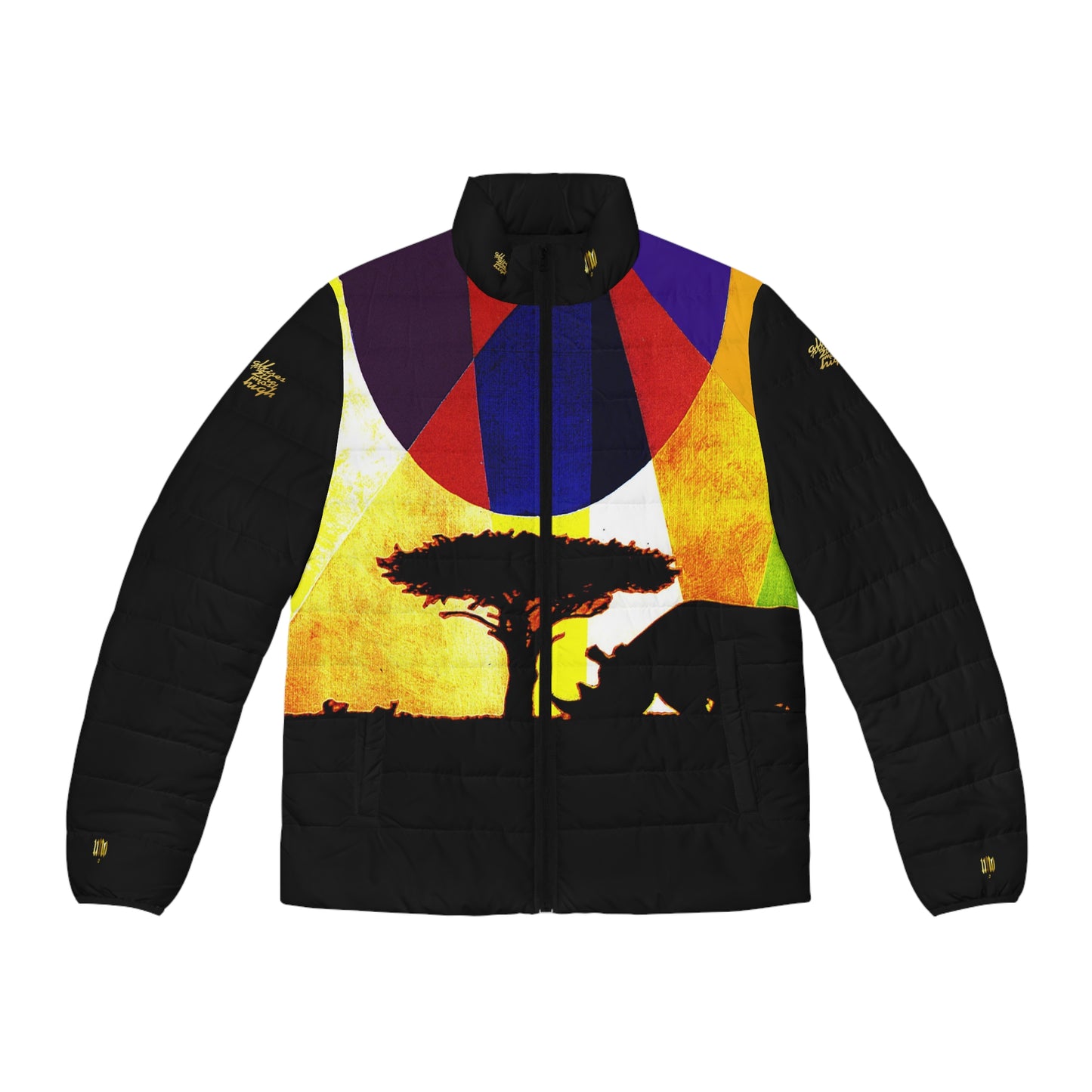 UNO RHINOSUNSET STOPKILL'N Men's Puffer Jacket (AOP)
