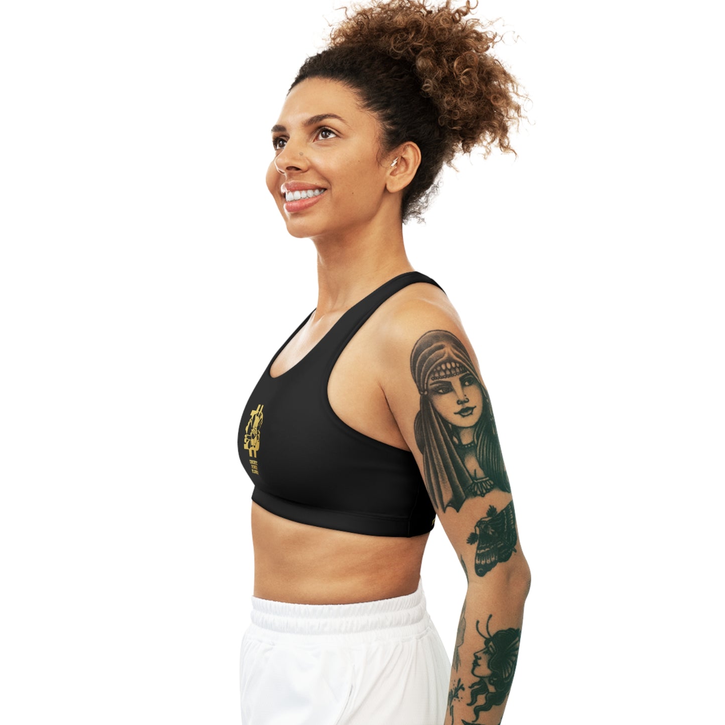 UNOBTCPOWERFLOWER Seamless Sports Bra (AOP)