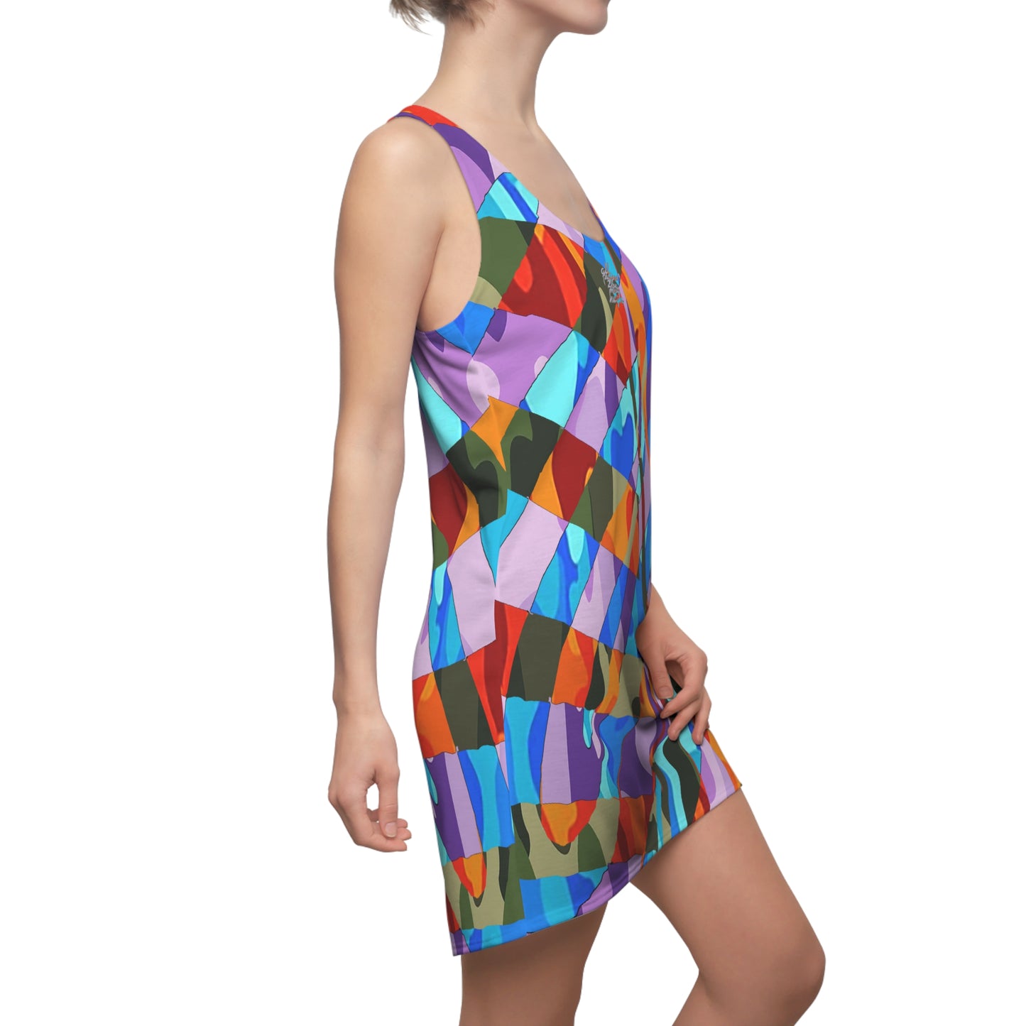 UNO ABSTRACTS Women's Cut & Sew Racerback Dress (AOP)