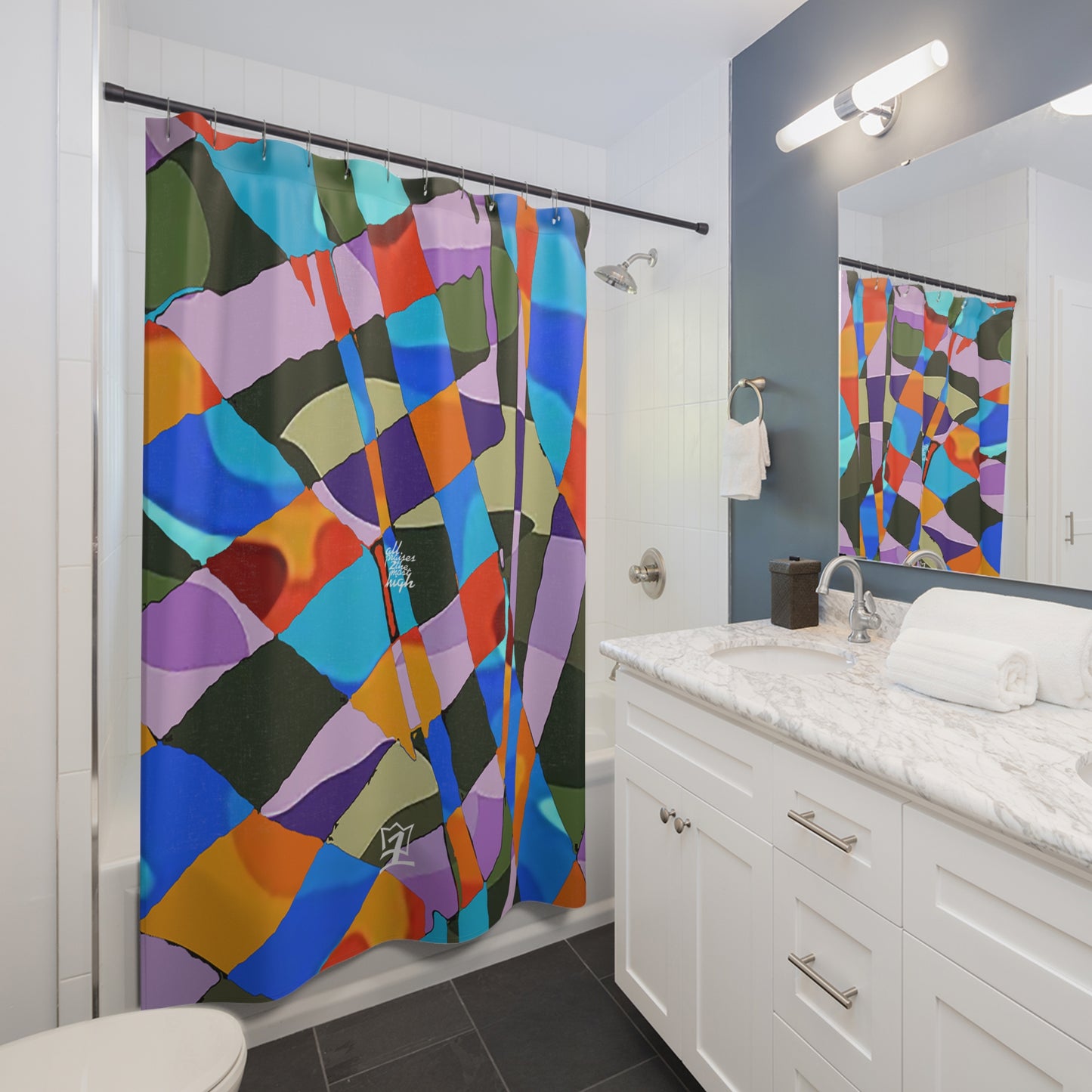 UNO ABSTRACTS Shower Curtains