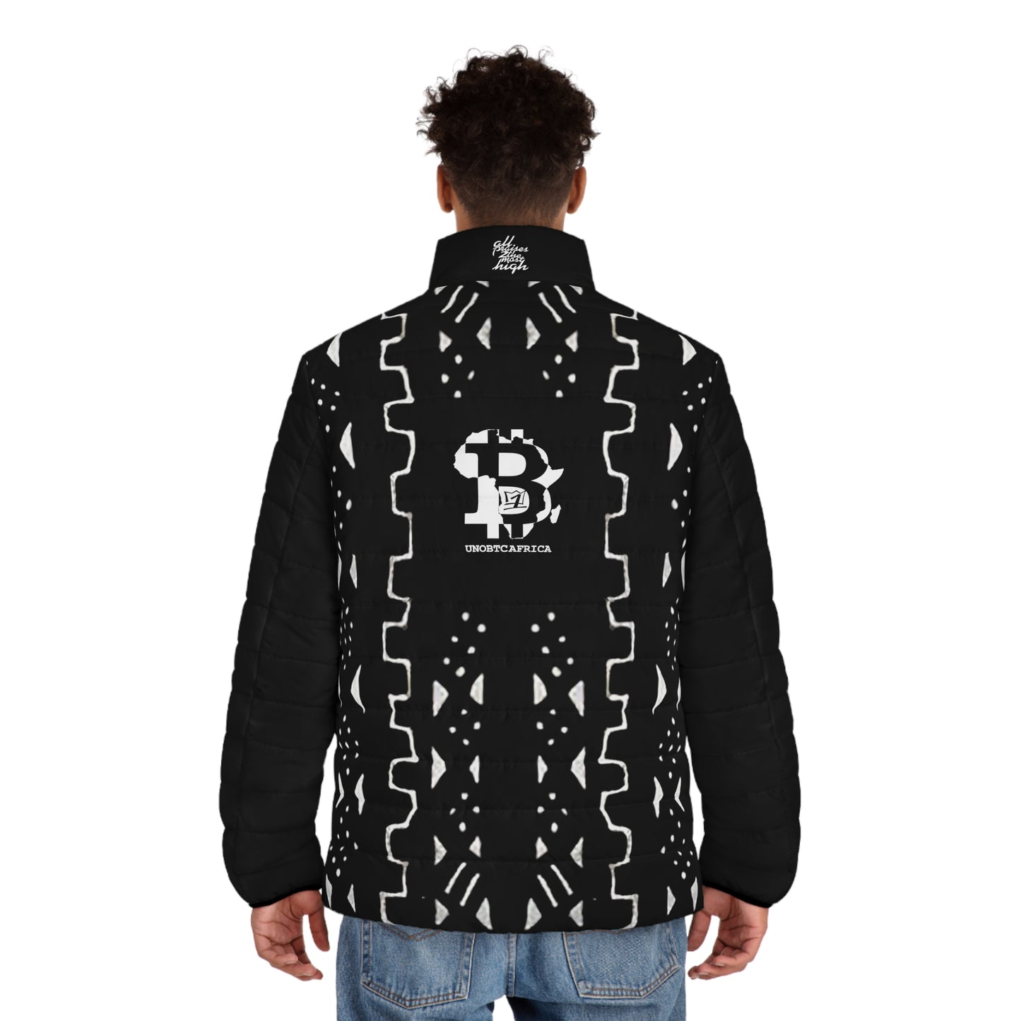 UNOBTCAFRICA Men's Puffer Jacket (AOP)