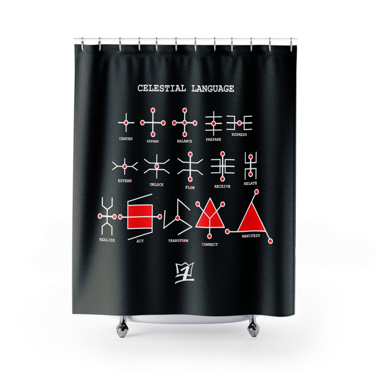 UNO ABSTRACTS CELESTIAL LANGUAGE Shower Curtains