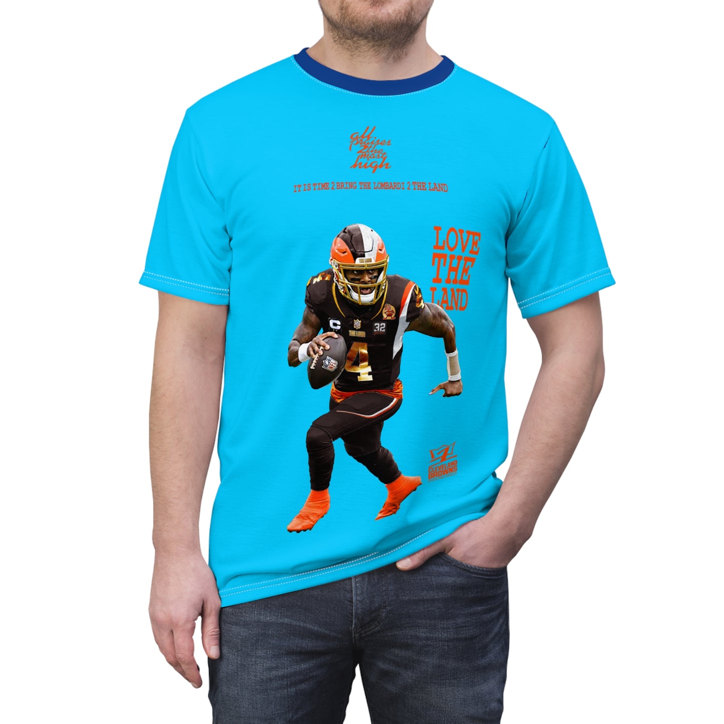 UNO LOVETHELAND LOVEDABROWNS Unisex Cut & Sew Tee (AOP)