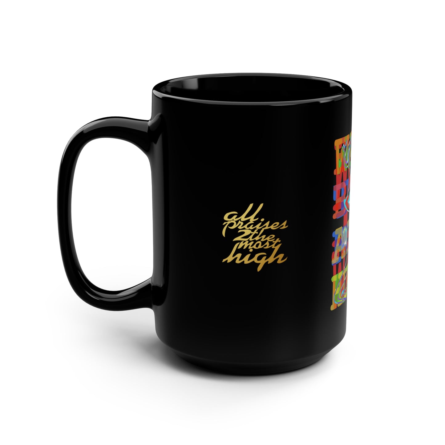 UNO GEKKO 2THEREPUBLIC EVERYBODY AIN'T HUMAN Black Mug, 15oz