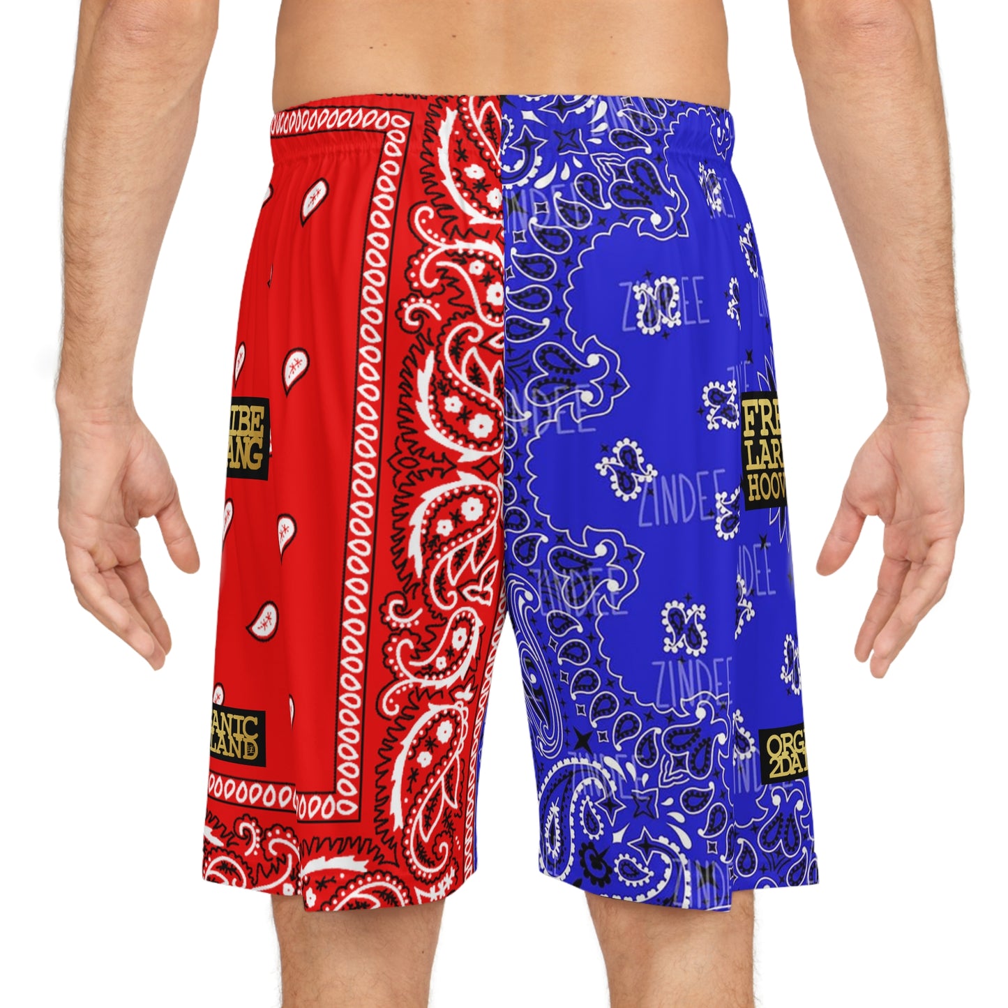 UNO ORGANIC TRIBE=GANG FREE LARRY HOOVER Basketball Shorts (AOP)