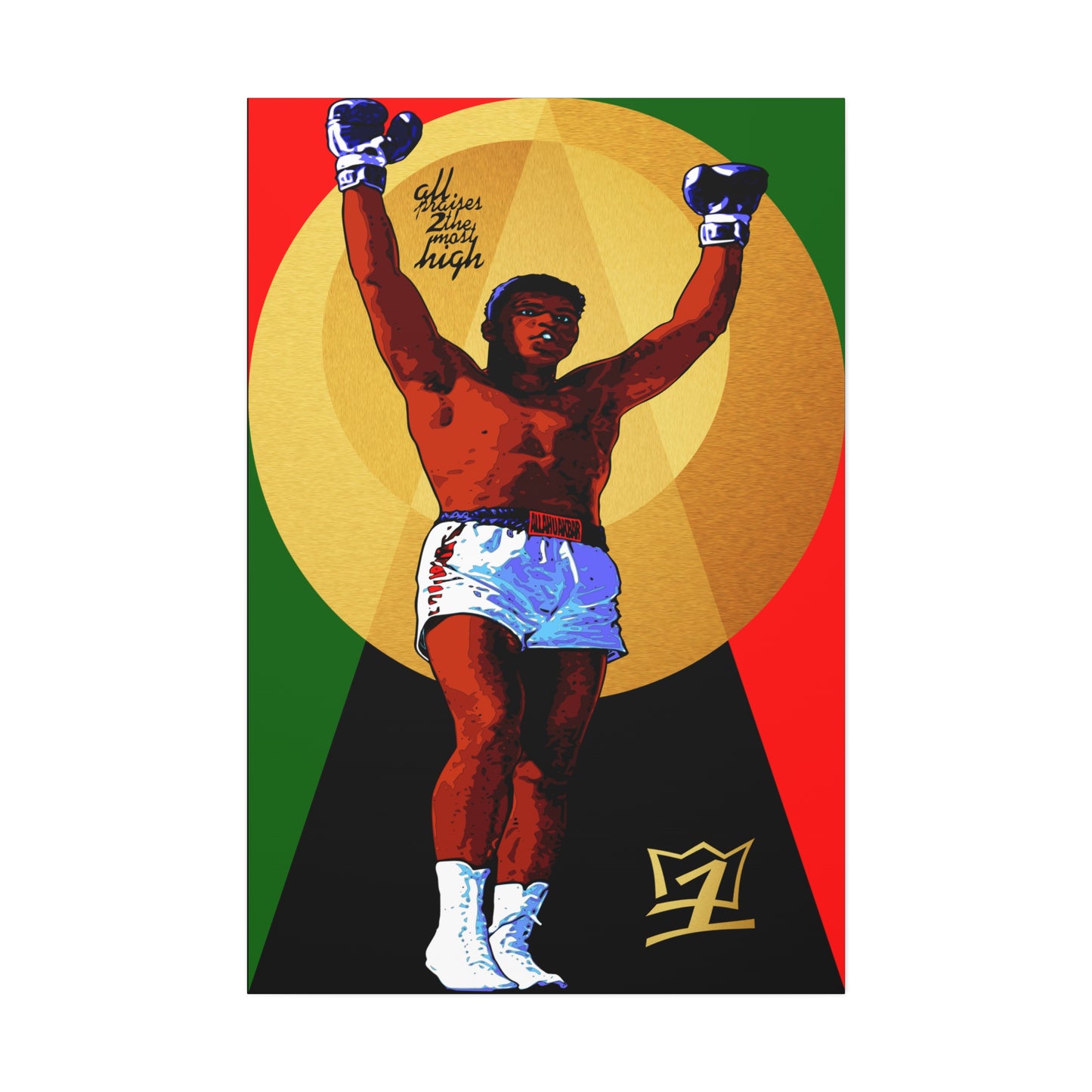 UNO LOVEALI Cassius Clay Was A Bad MF 40x60 Canvas Stretched, 1.5''