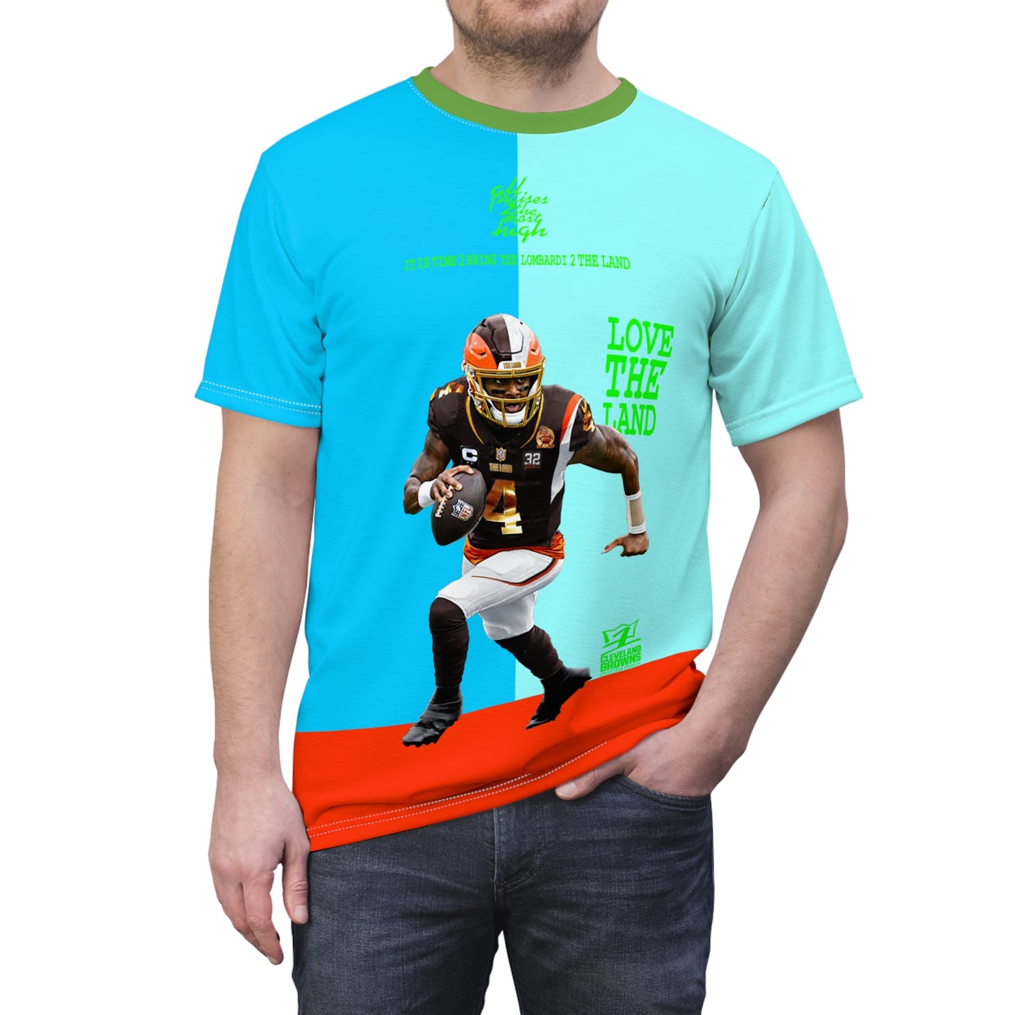 UNO LOVETHELAND LOVEDABROWNS Unisex Cut & Sew Tee (AOP)
