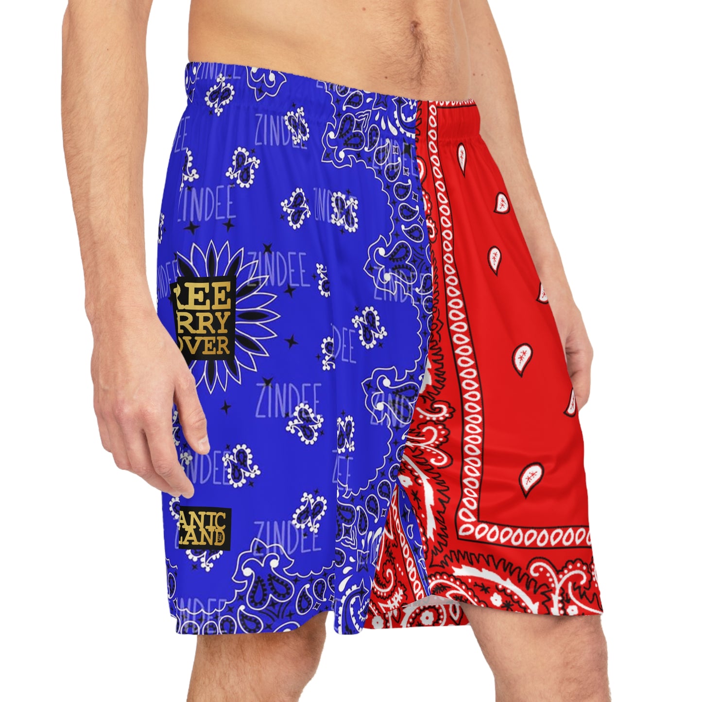 UNO ORGANIC TRIBE=GANG FREE LARRY HOOVER Basketball Shorts (AOP)